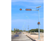 TRỤ ĐÈN CHỚP VÀNG NLMT SOLAR 2 ĐÈN - 3 ĐÈN