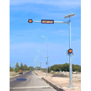 TRỤ ĐÈN CHỚP VÀNG NLMT SOLAR 2 ĐÈN - 3 ĐÈN