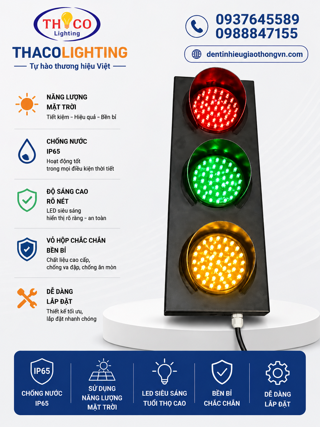ĐÈN TÍN HIỆU GIAO THÔNG D100MM